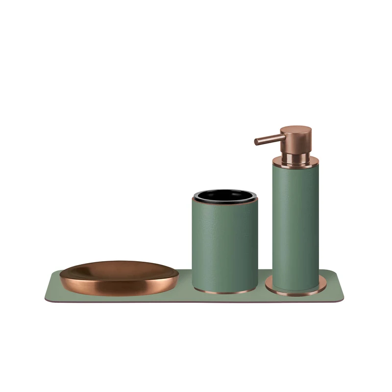 Leather Bathroom Set by Ekaterina Borovkova for ADJ STYLE