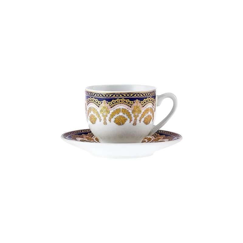 Karaca Zen Blue Kaffeetassen-Set für 6 Personen, 90 ml