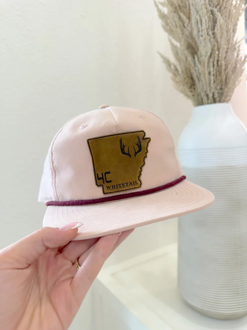 4C Whitetail Arkansas Leather Patch Hat