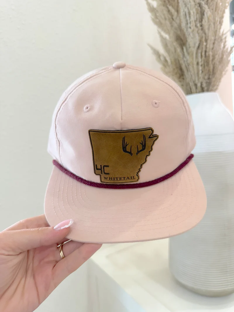 4C Whitetail Arkansas Leather Patch Hat