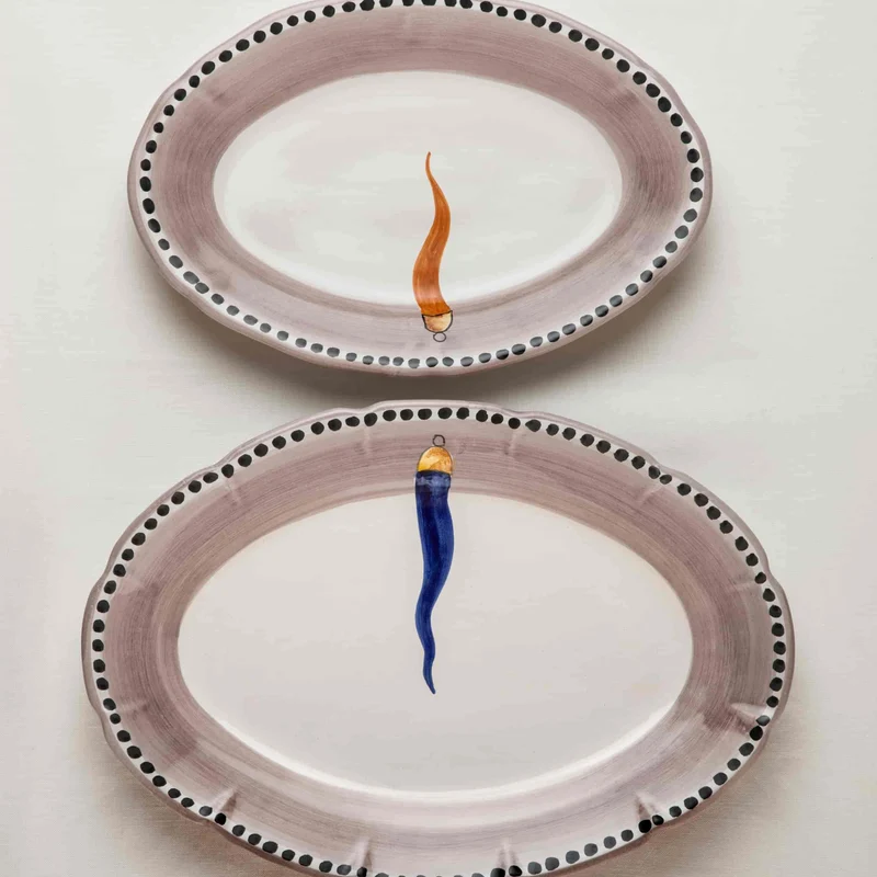 Ceramic Oval Serving Plate VIETRI - FORTUNA by Germana Scapellato for Wtfb