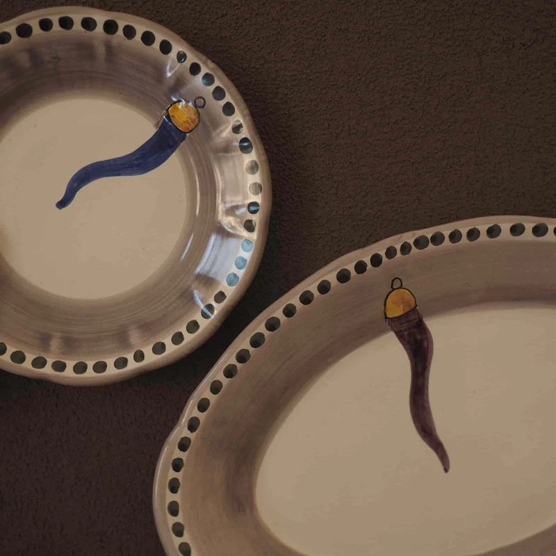 Ceramic Oval Serving Plate VIETRI - FORTUNA by Germana Scapellato for Wtfb