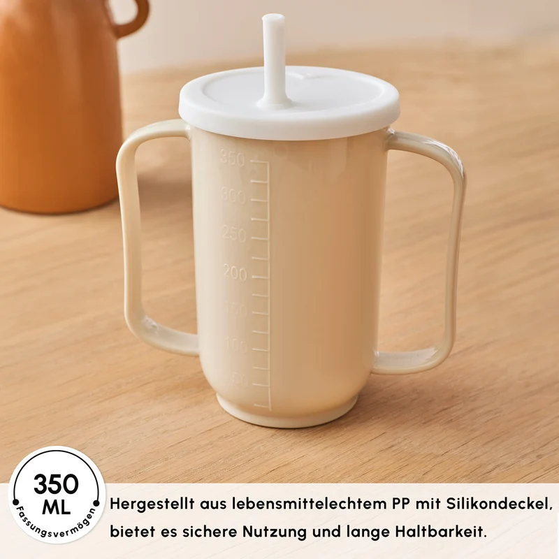 Karaca For All Becher mit Ergonomischen Doppelgriffen, 350 ml