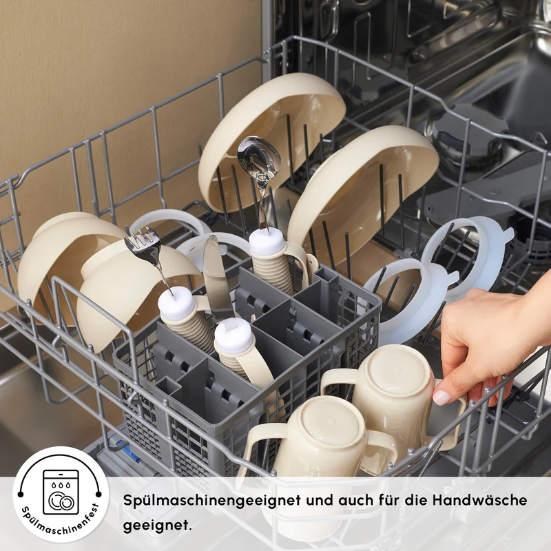 Karaca For All Becher mit Ergonomischen Doppelgriffen, 350 ml