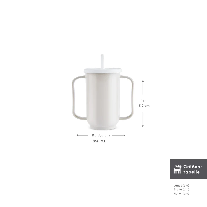 Karaca For All Becher mit Ergonomischen Doppelgriffen, 350 ml