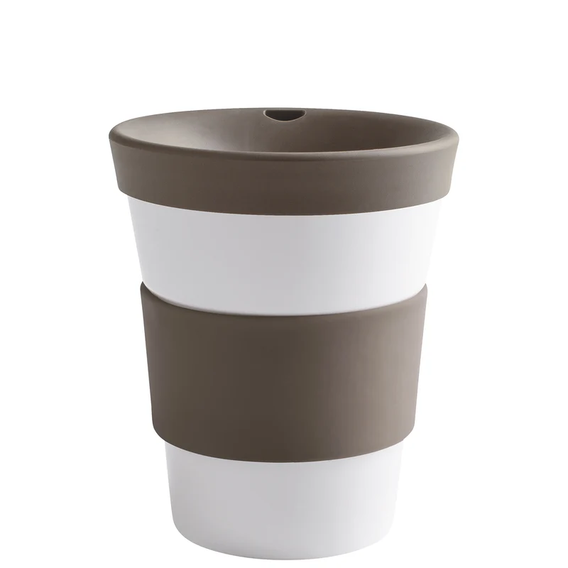 KAHLA cupit Becher 0,35 l + Trinkdeckel warm gray