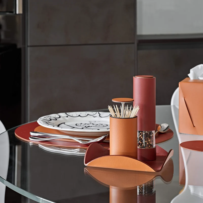 Electric Leather SALT & PEPPER MILL by Ekaterina Borovkova for ADJ STYLE