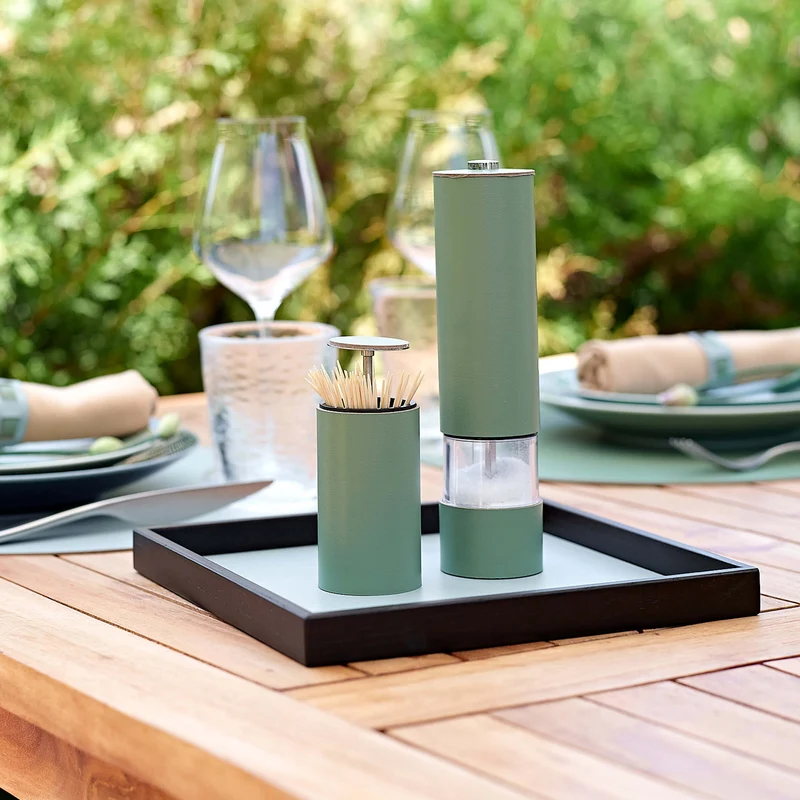 Electric Leather SALT & PEPPER MILL by Ekaterina Borovkova for ADJ STYLE