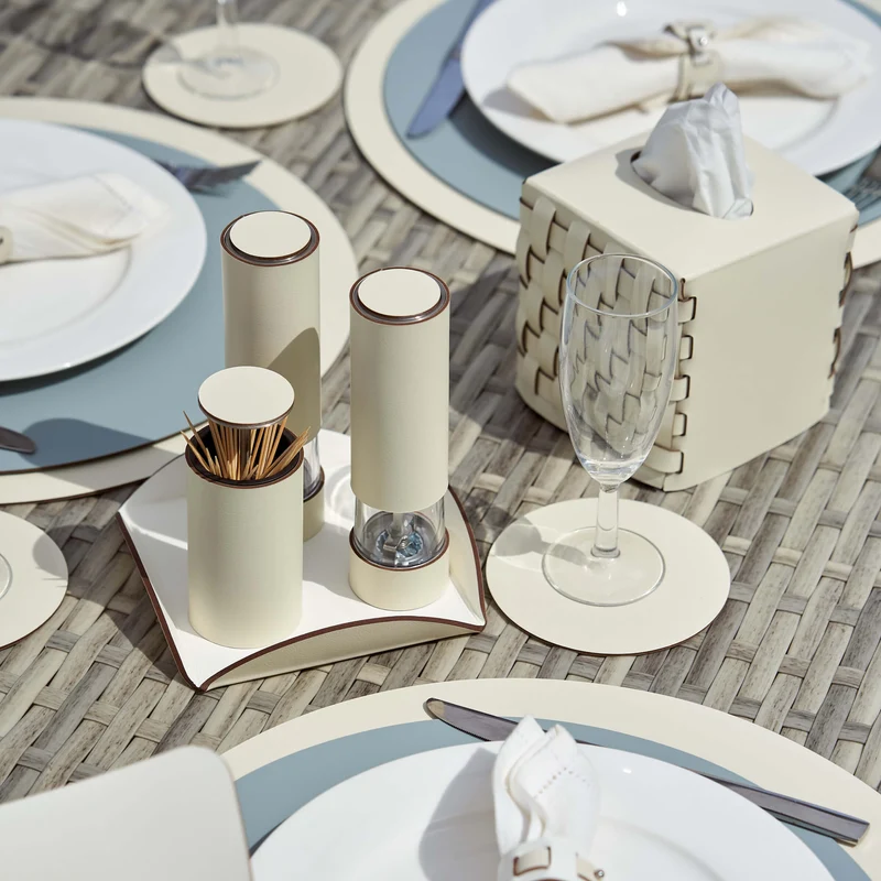 Electric Leather SALT & PEPPER MILL by Ekaterina Borovkova for ADJ STYLE
