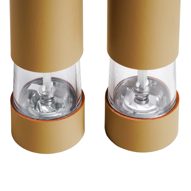 Electric Leather SALT & PEPPER MILL by Ekaterina Borovkova for ADJ STYLE
