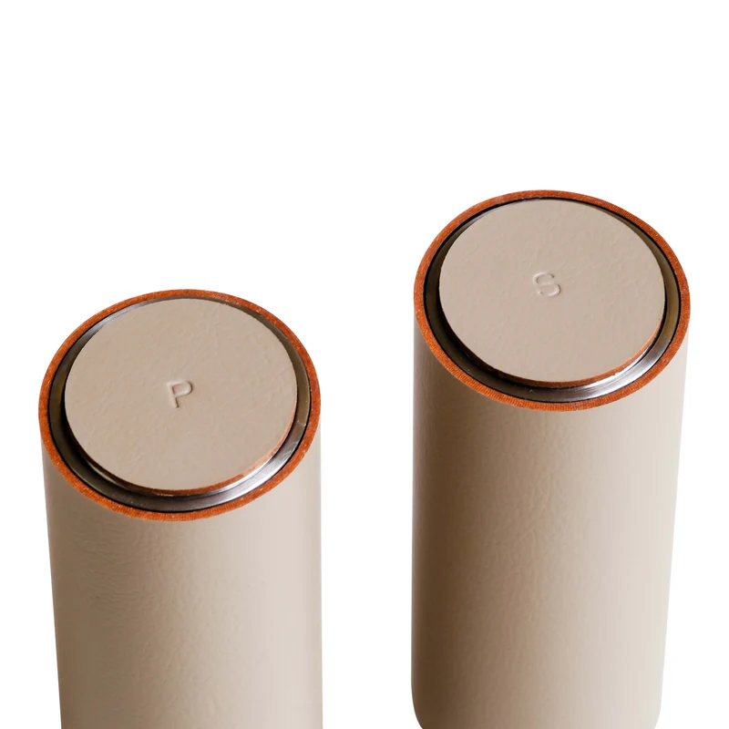 Electric Leather SALT & PEPPER MILL by Ekaterina Borovkova for ADJ STYLE