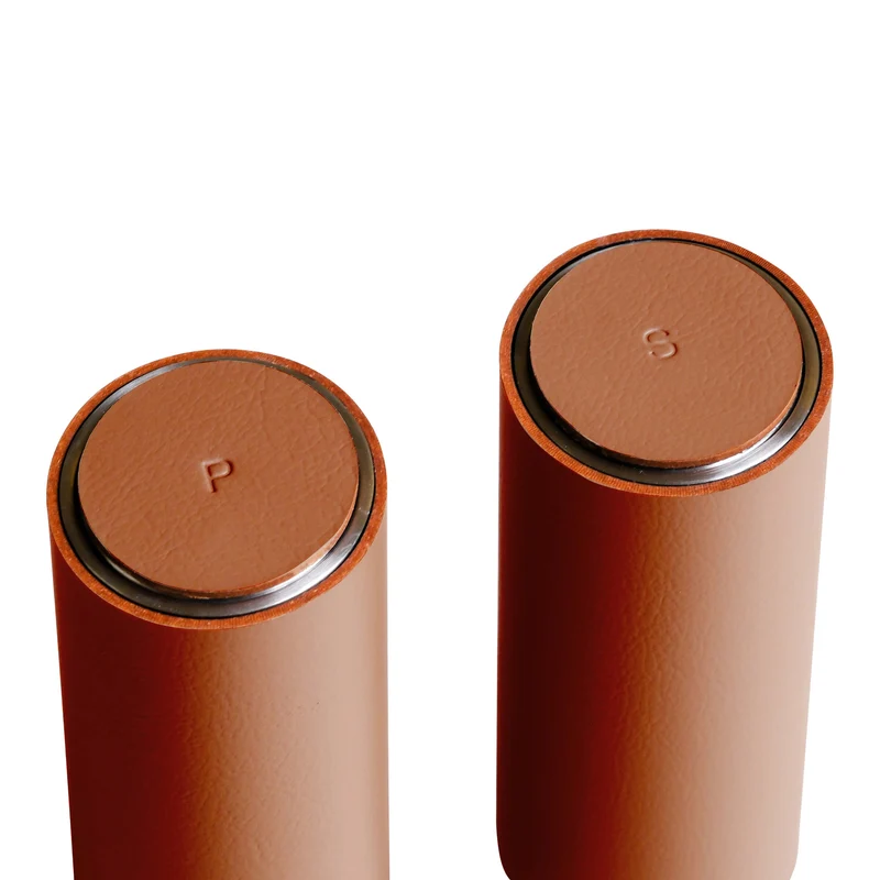 Electric Leather SALT & PEPPER MILL by Ekaterina Borovkova for ADJ STYLE