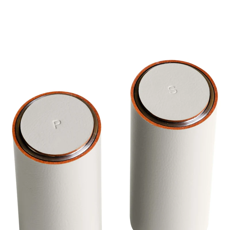 Electric Leather SALT & PEPPER MILL by Ekaterina Borovkova for ADJ STYLE