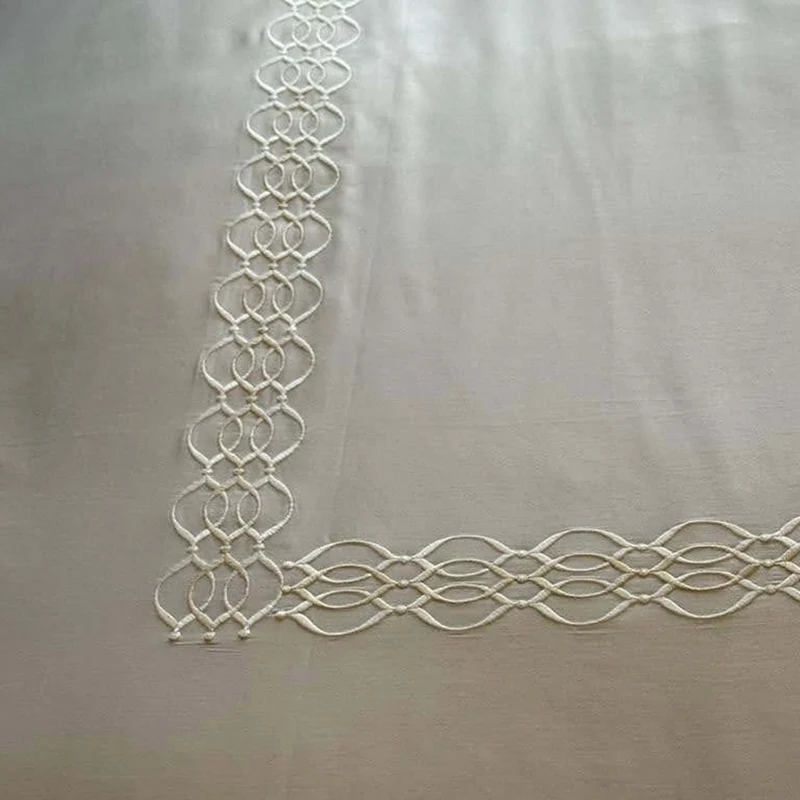Egyptian Cotton Flat Sheet Set OVAL CHAIN by Cittadini