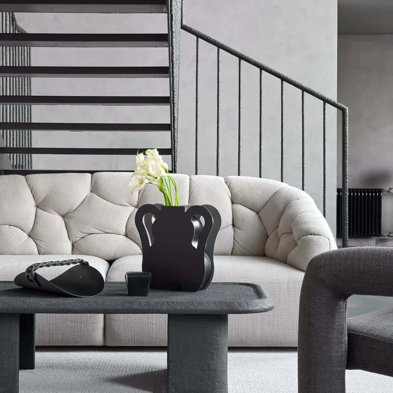 Leather Decorative Object VASE OTTO by Gianpaolo Venier for ADJ STYLE