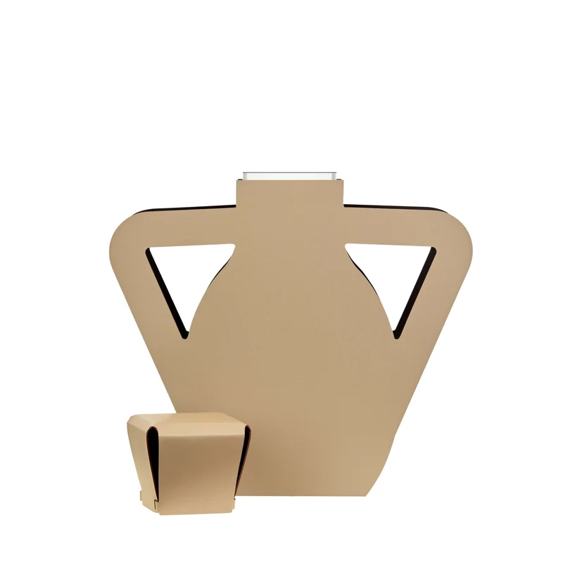 Leather Decorative Object VASE OTTO by Gianpaolo Venier for ADJ STYLE