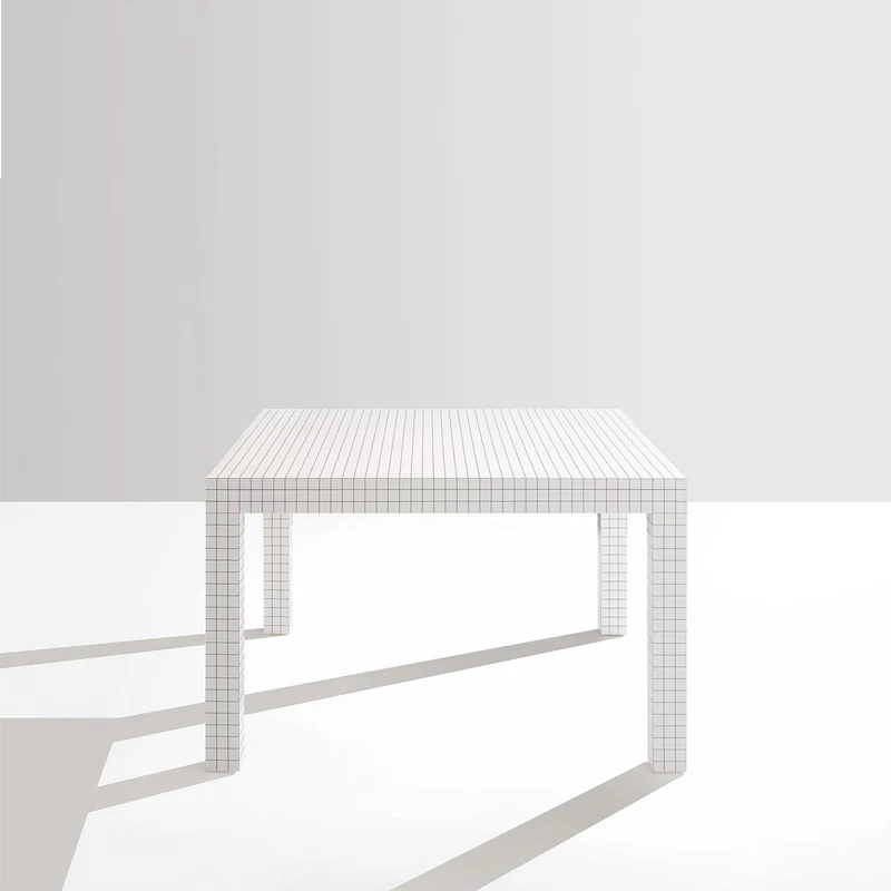 Honeycomb Wood Dining Table QUADERNA by Superstudio for Zanotta