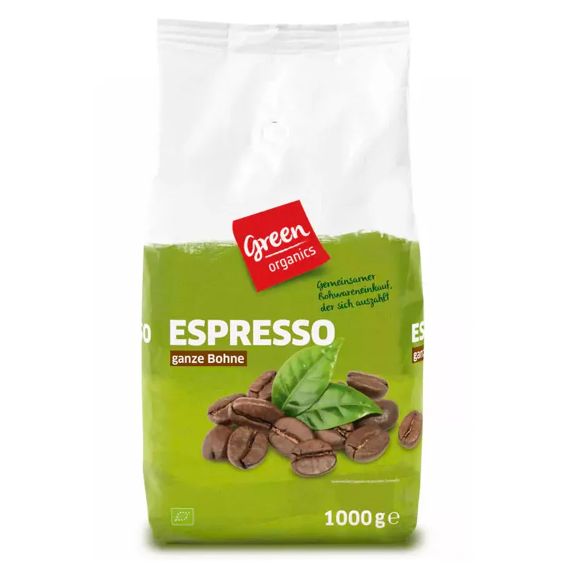 Greenorganics Bio Espresso ganze Bohne 1Kg