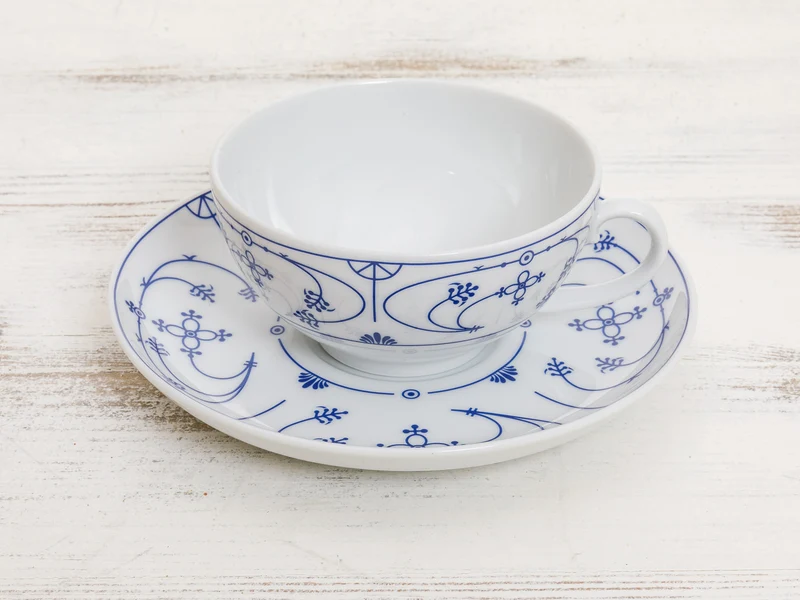 Teetasse Indisch Blau Porzellan