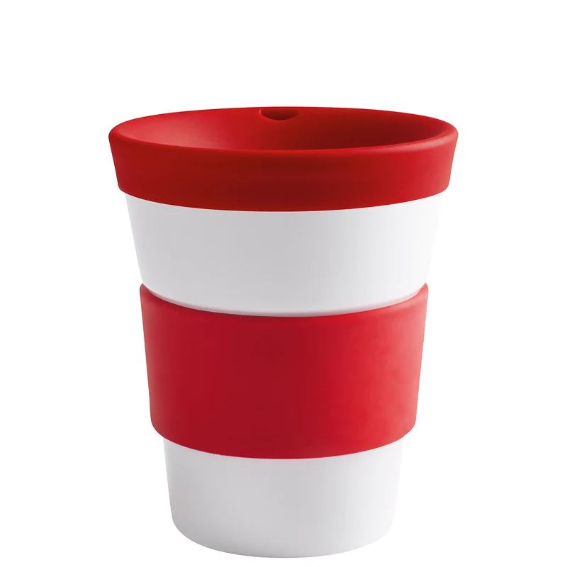 KAHLA cupit Becher 0,35 l + Trinkdeckel cherry red
