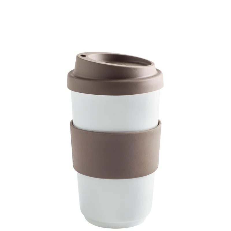 KAHLA fillit Becher 0,40 l + Trinkdeckel warm gray