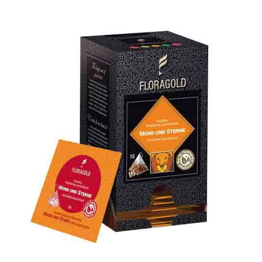 FLORAGOLD® Mond und Sterne | Rooibos | Pyramidenbeutel