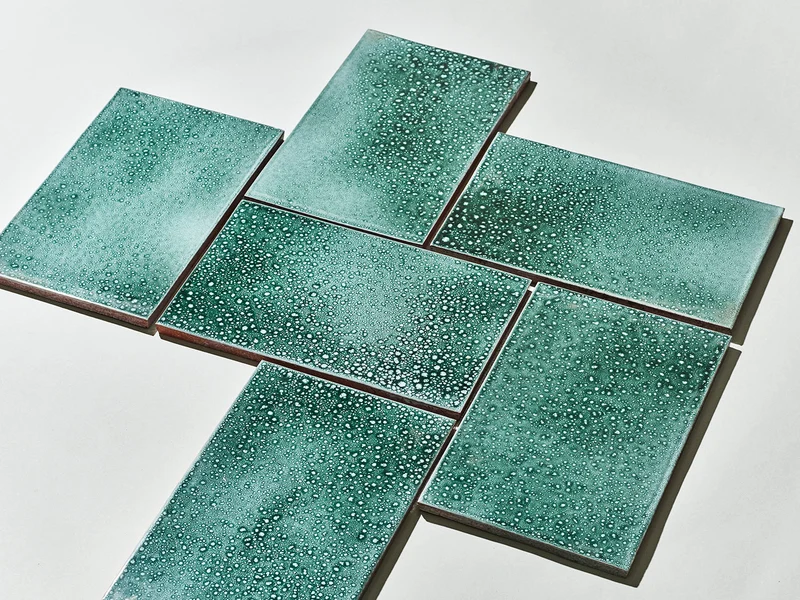 Wandfliese | Raindrops | Forest Green
