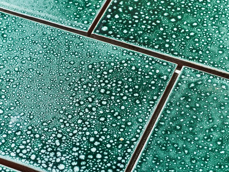 Wandfliese | Raindrops | Forest Green