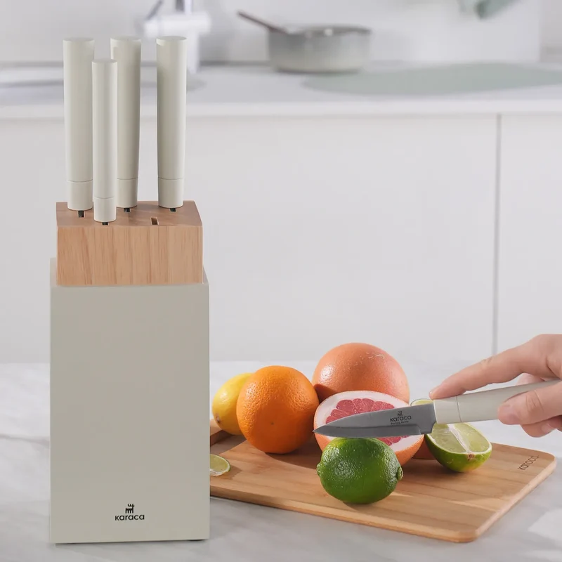 Karaca Viego 6 Teilig Messerset Creme