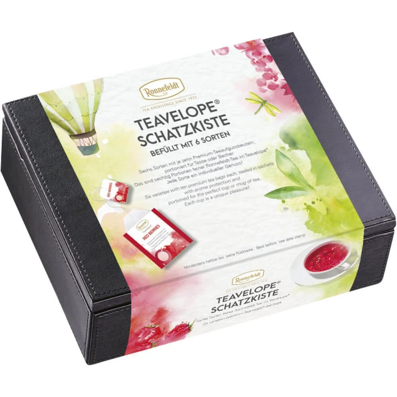 Schatzkiste gefüllt mit 60 Teavelope®