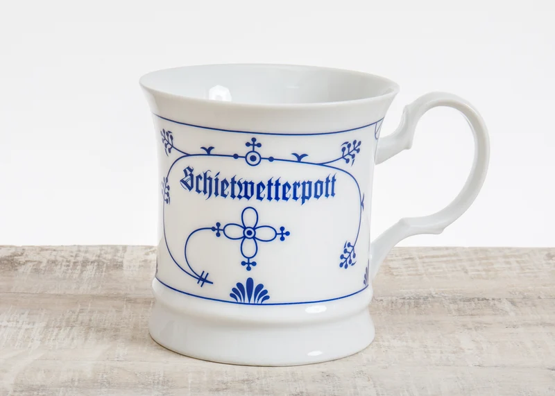 Teepott Indisch Blau Porzellan Schietwetter