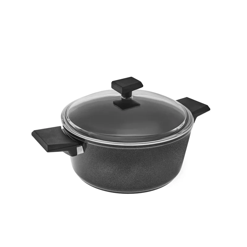 Karaca Swiss Crystal Kochtopfset, Schwarz, 24 cm