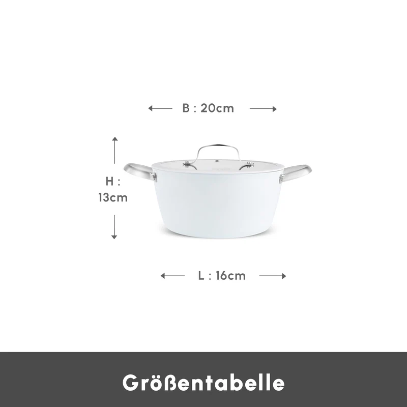 Karaca Swiss Crystal Almond Cream Stielkasserolle 20 cm