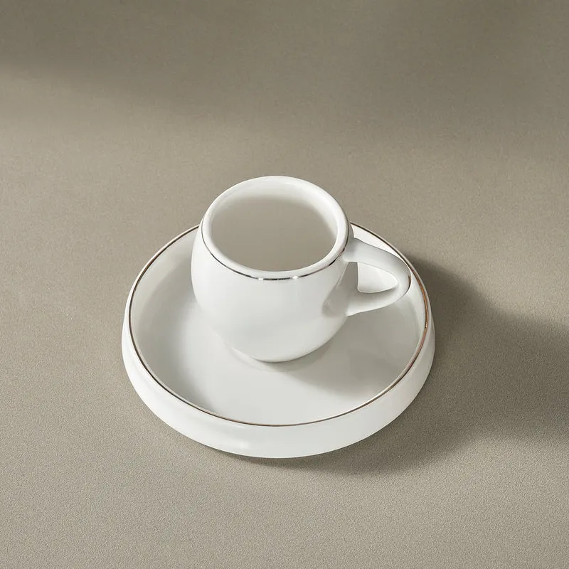 Karaca Streamline Sunset 6-teiliges Kaffeetassen-Set für 6 Personen, 100 ml
