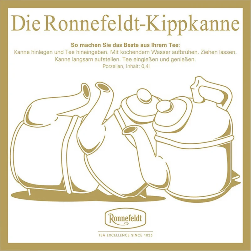 Kippkanne aus Porzellan