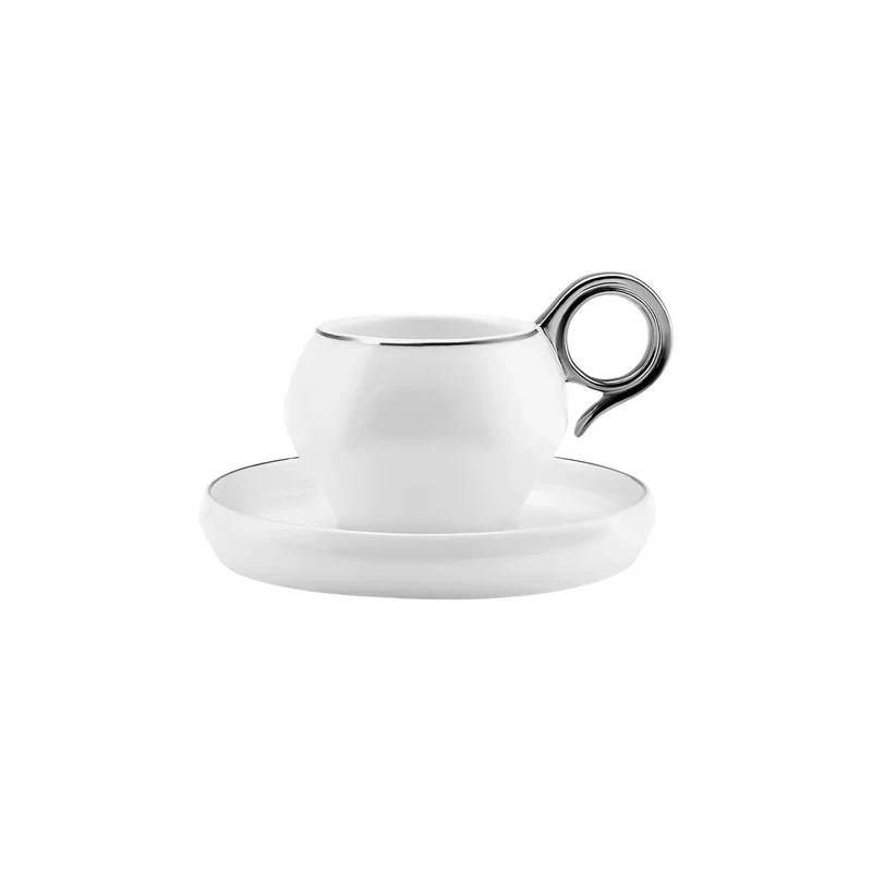Karaca Venus Platinum Kaffeetassen Set, 2 Personen, 135 ml