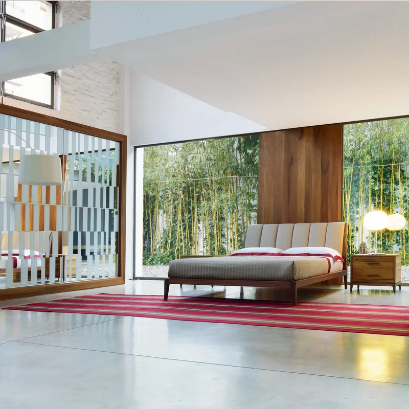 Walnut Wood Bed VERSO NORD by Dale Italia