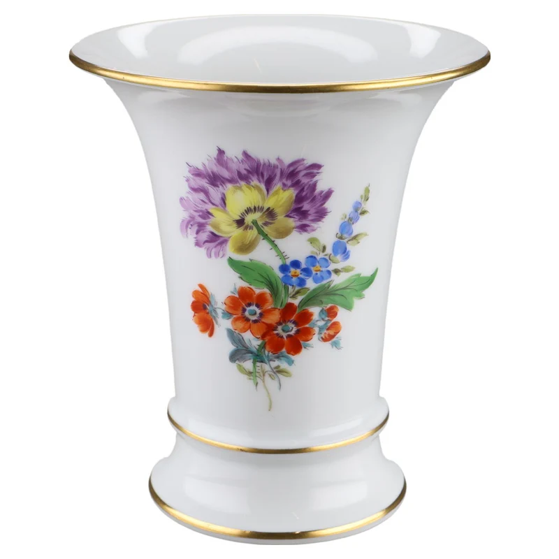 Trichtervase Blüte Gelb, Lila, Rot