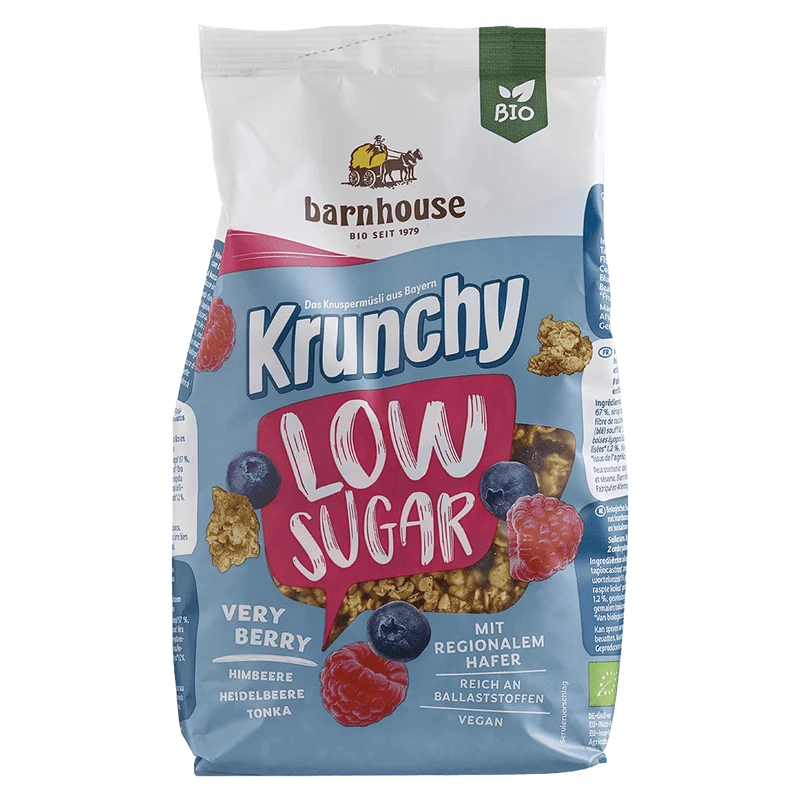 Barnhouse Bio Krunchy Low Sugar Very Berry 375g