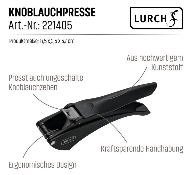 Knoblauchpresse Kunststoff/Edelstahl