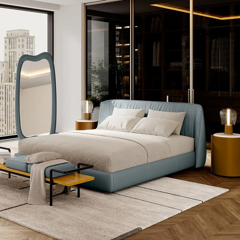 Leather Bed ARCHIBALD by Jean-Marie Massaud for Poltrona Frau