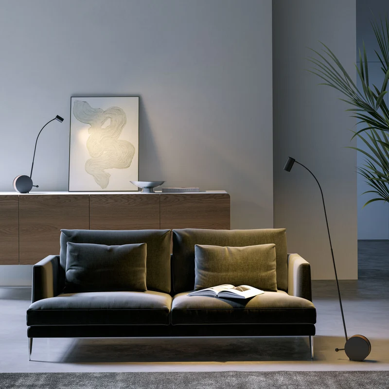 Adjustable Floor Lamp CHIOCCIOLA 09 by Ahlux for Lumen Center