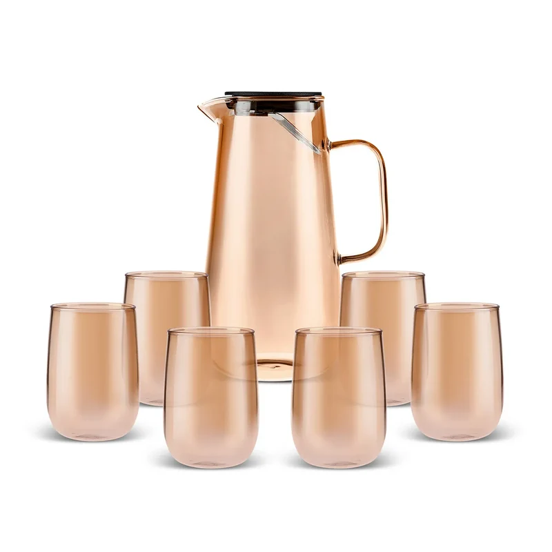 Karaca Parma Wasser Set, 7 Teilig, Amber
