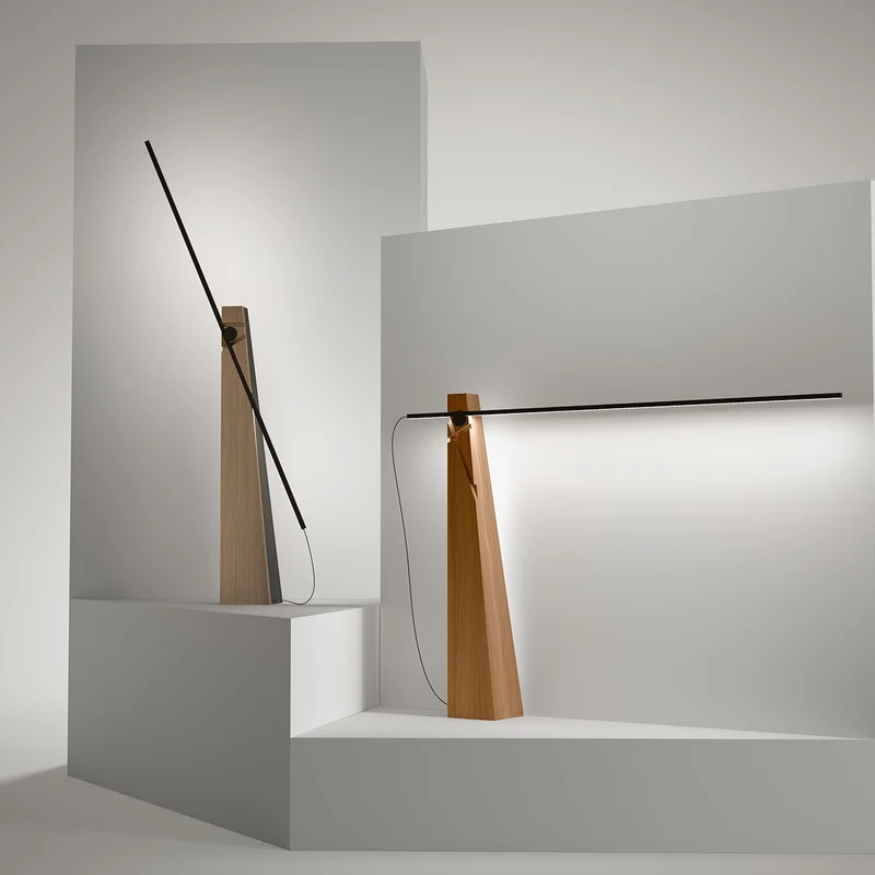 Wooden Floor Lamp ASTOLFO by Amedeo G. Cavalchini for Lumen Center
