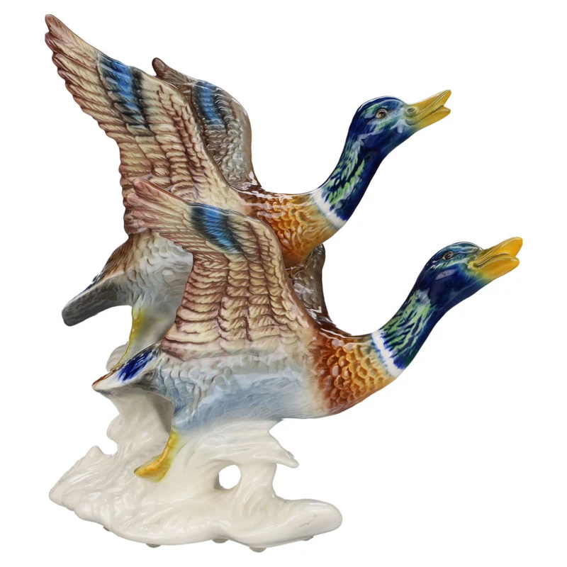 Tierfigur Stockentenpaar fliegend
