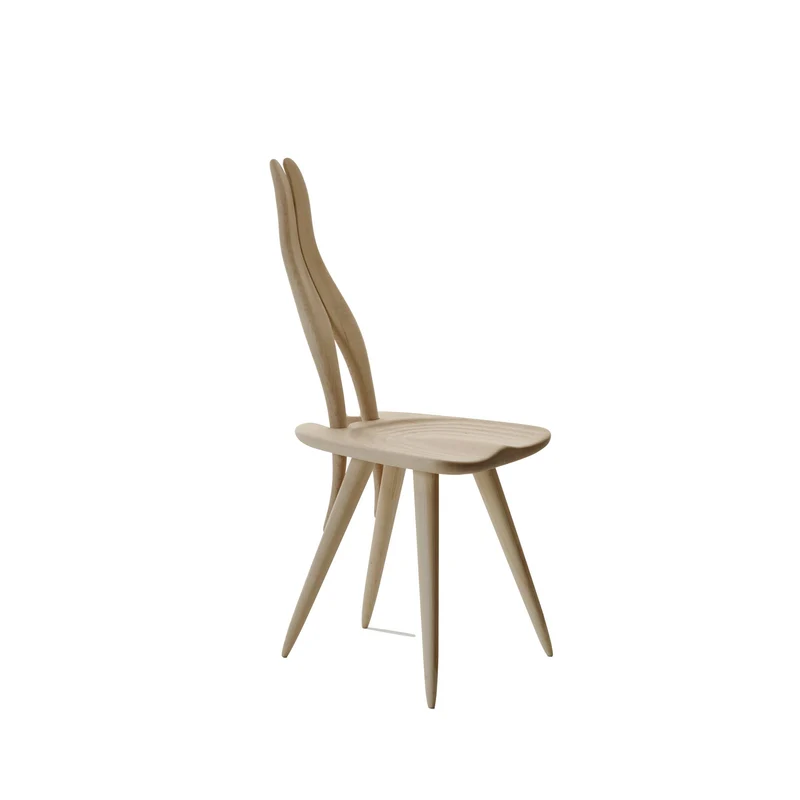Wood Chair FENIS CM by Calo Molino for Zanotta