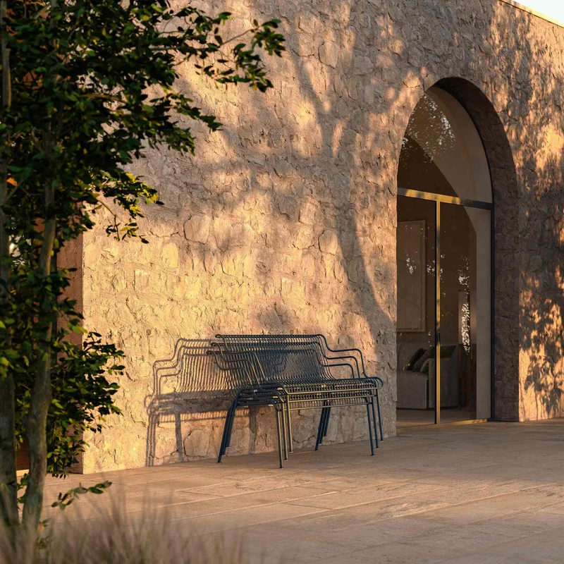 Outdoor Metal Bench SOUTH by Konstantin Grcic for Magis