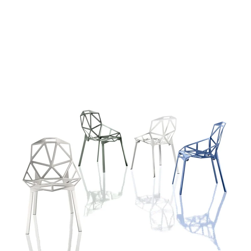 Outdoor Stackable Chair ONE Painted Aluminium by Konstantin Grcic for Magis