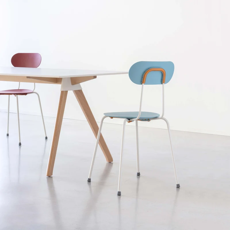 Metal Stackable Chair MARIOLINA Set of Two by Enzo Mari for Magis