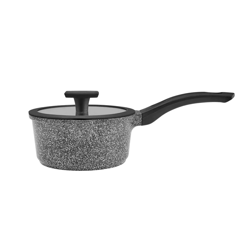 Karaca Serra Induktions Biogranit Grau Soßenpfanne mit Deckel 18cm